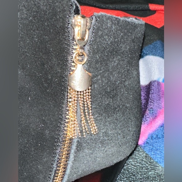 Midnight velvet Tassel Zip Booties - Picture 7 of 10